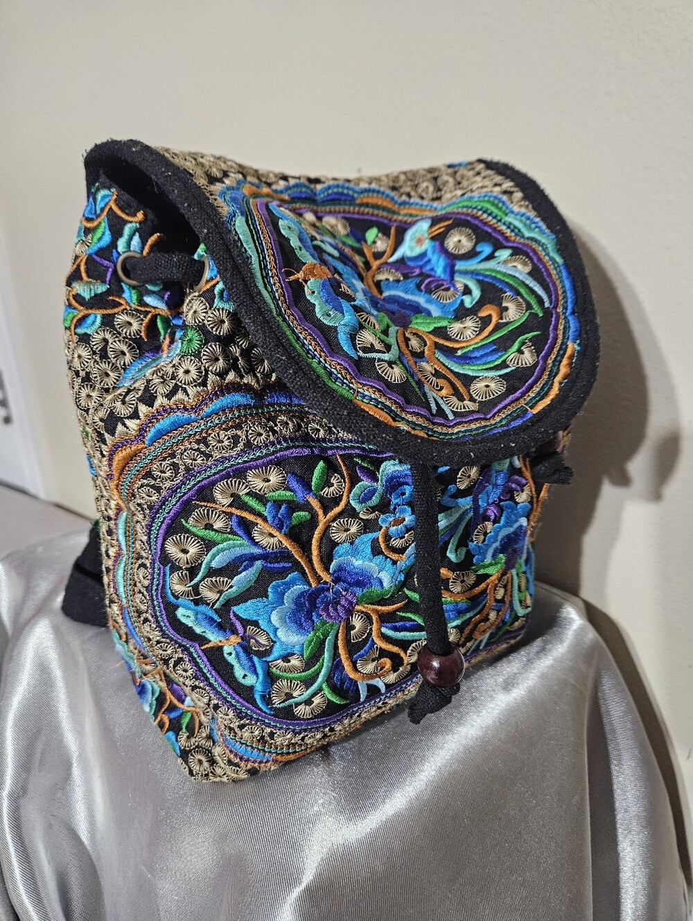 Embroidered Boho Backpack
